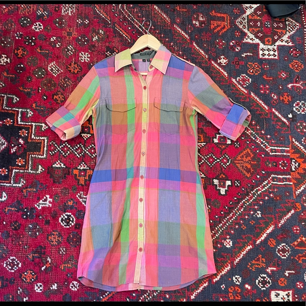 Theory - multicolor plaid shirt dress - Size 2